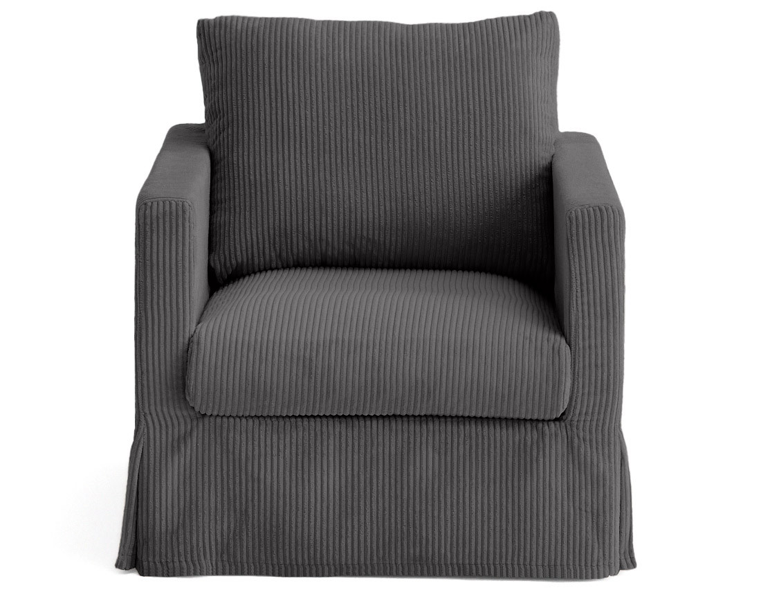 Housse en velours côtelé pour fauteuil Serena