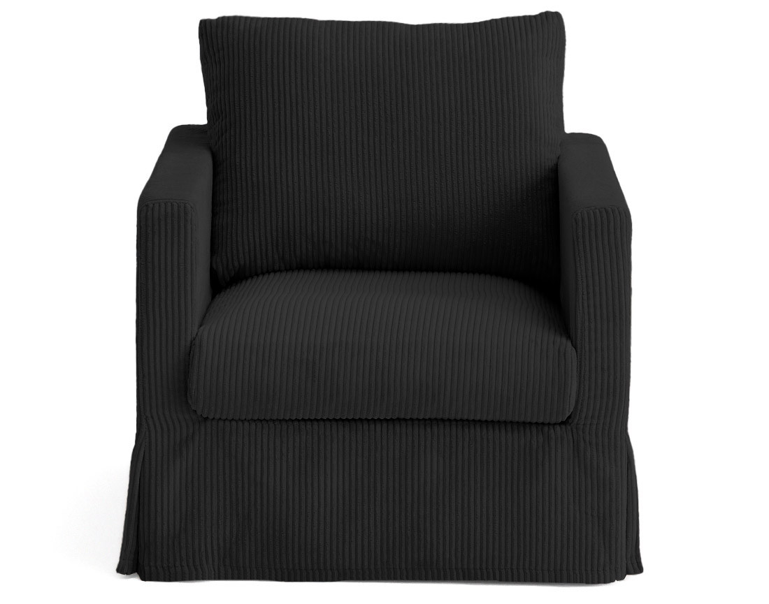 Housse en velours côtelé pour fauteuil Serena