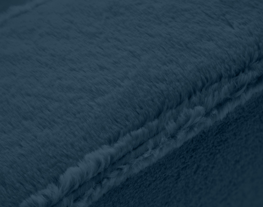 Canapé panoramique d'angle droit 7 places convertible avec coffre en fausse fourrure Jake