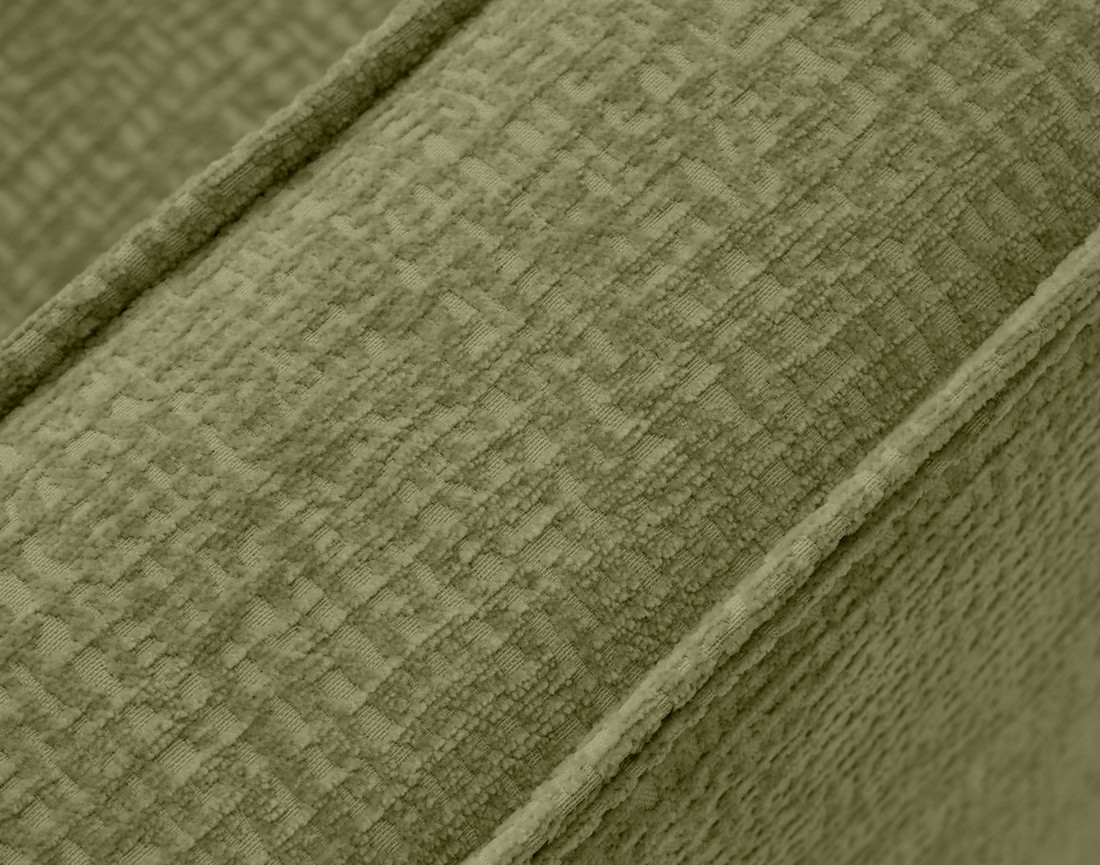 Canapé d'angle droit 4 places convertible en tissu velours relief Jake