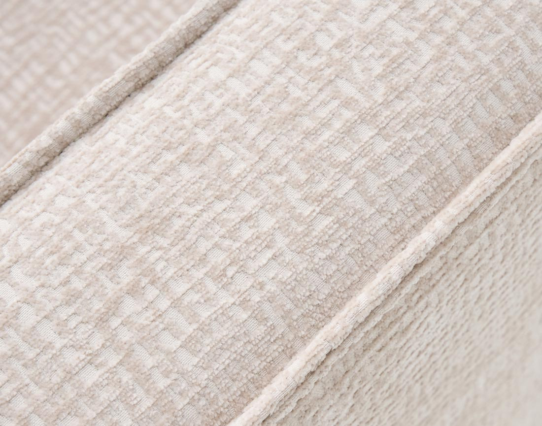 Canapé d'angle droit 5 places convertible en tissu velours relief Jake