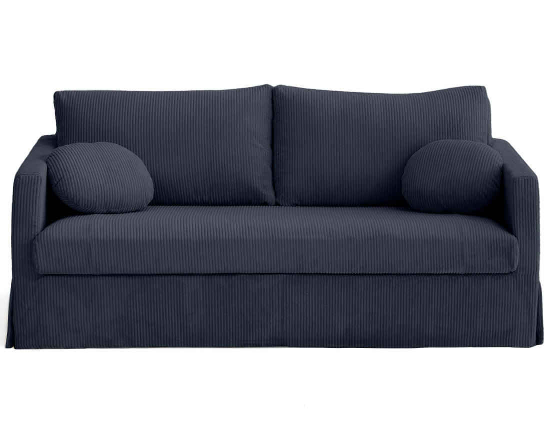 Housse en velours côtelé pour canapé 3 places Serena