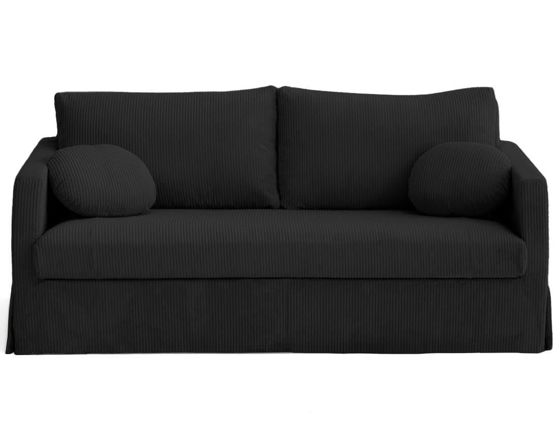 Housse en velours côtelé pour canapé 3 places Serena
