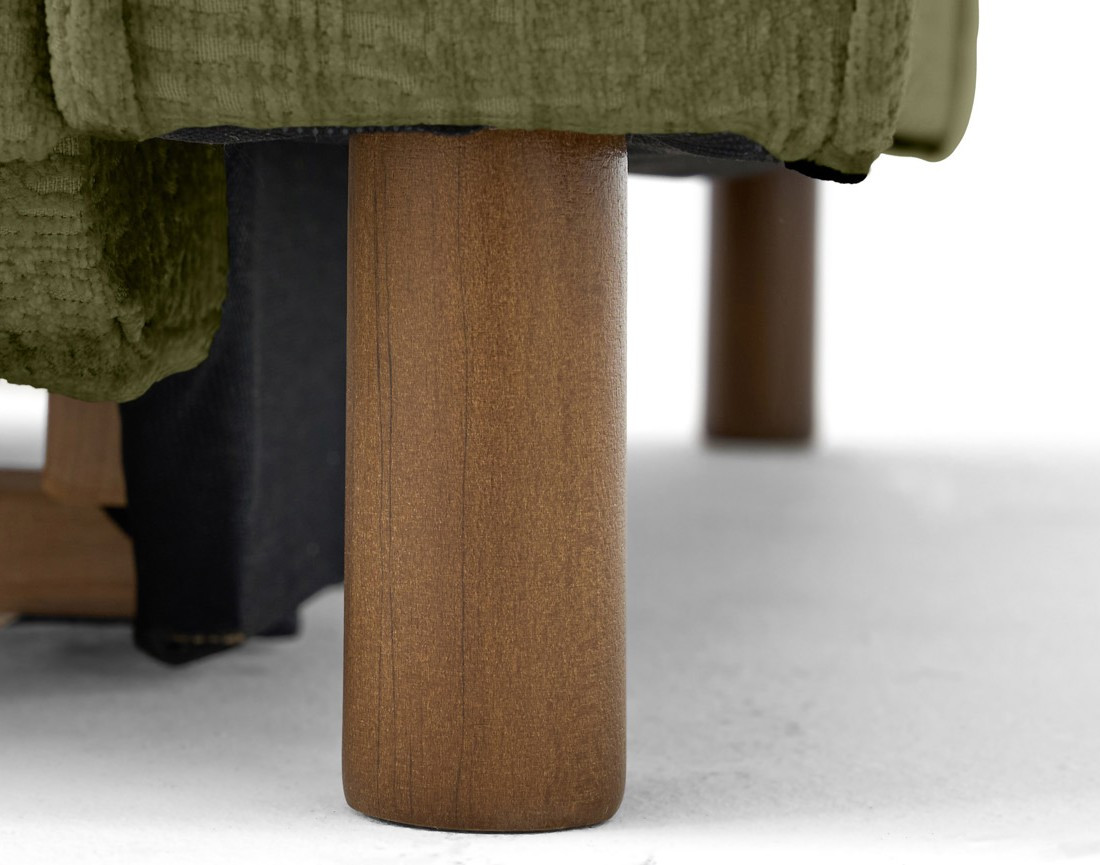 Canapé d'angle gauche 4 places convertible en tissu velours relief Jake