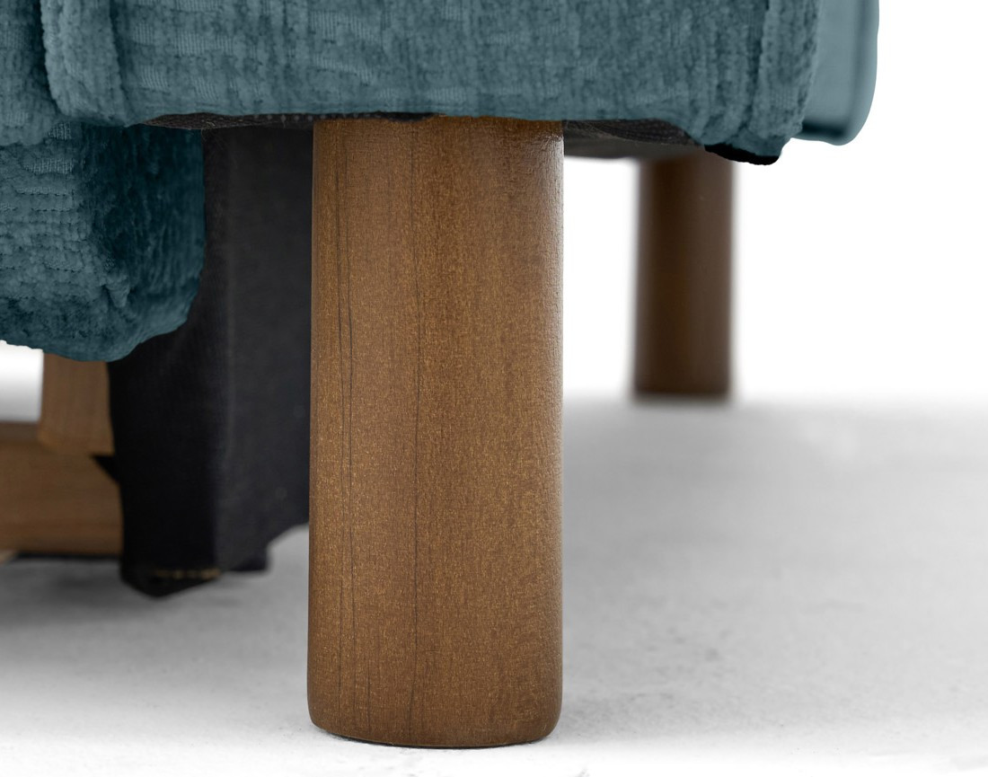 Canapé d'angle gauche 5 places convertible en tissu velours relief Jake