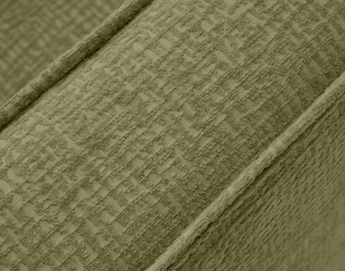 Canapé panoramique 7 places convertible d'angle gauche en tissu velours relief Jake