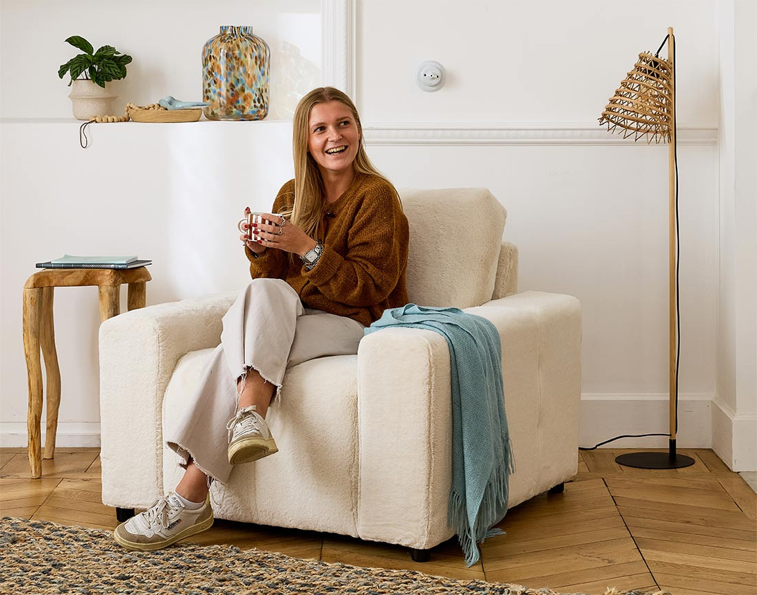 Fauteuil en fausse fourrure Crocus