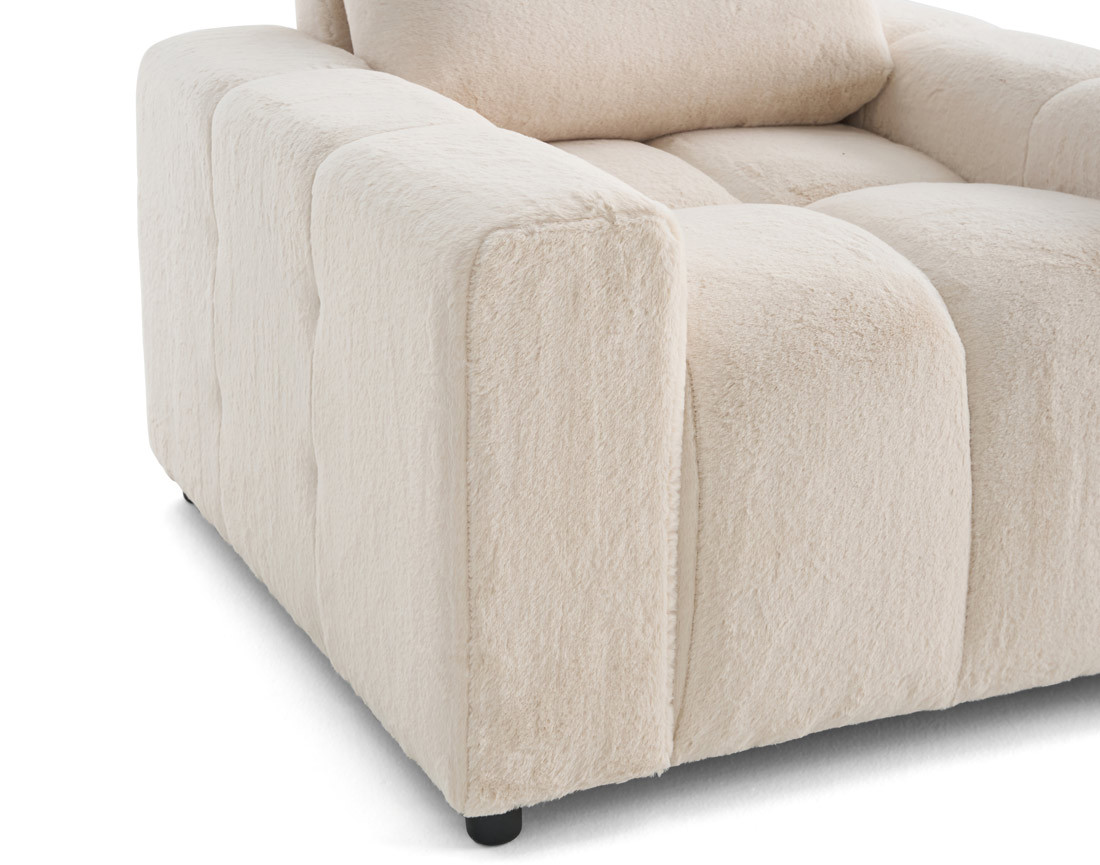 Fauteuil en fausse fourrure Crocus