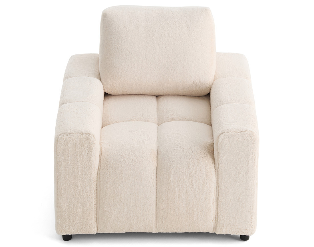 Fauteuil en fausse fourrure Crocus