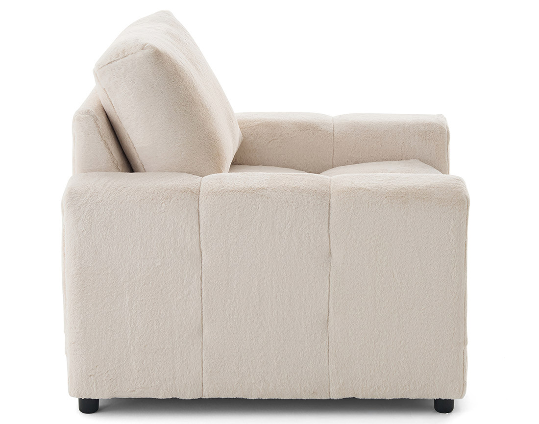 Fauteuil en fausse fourrure Crocus