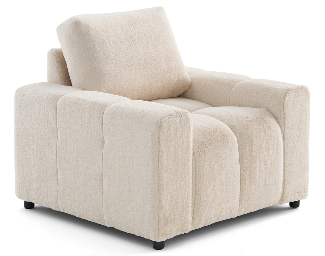Fauteuil en fausse fourrure Crocus