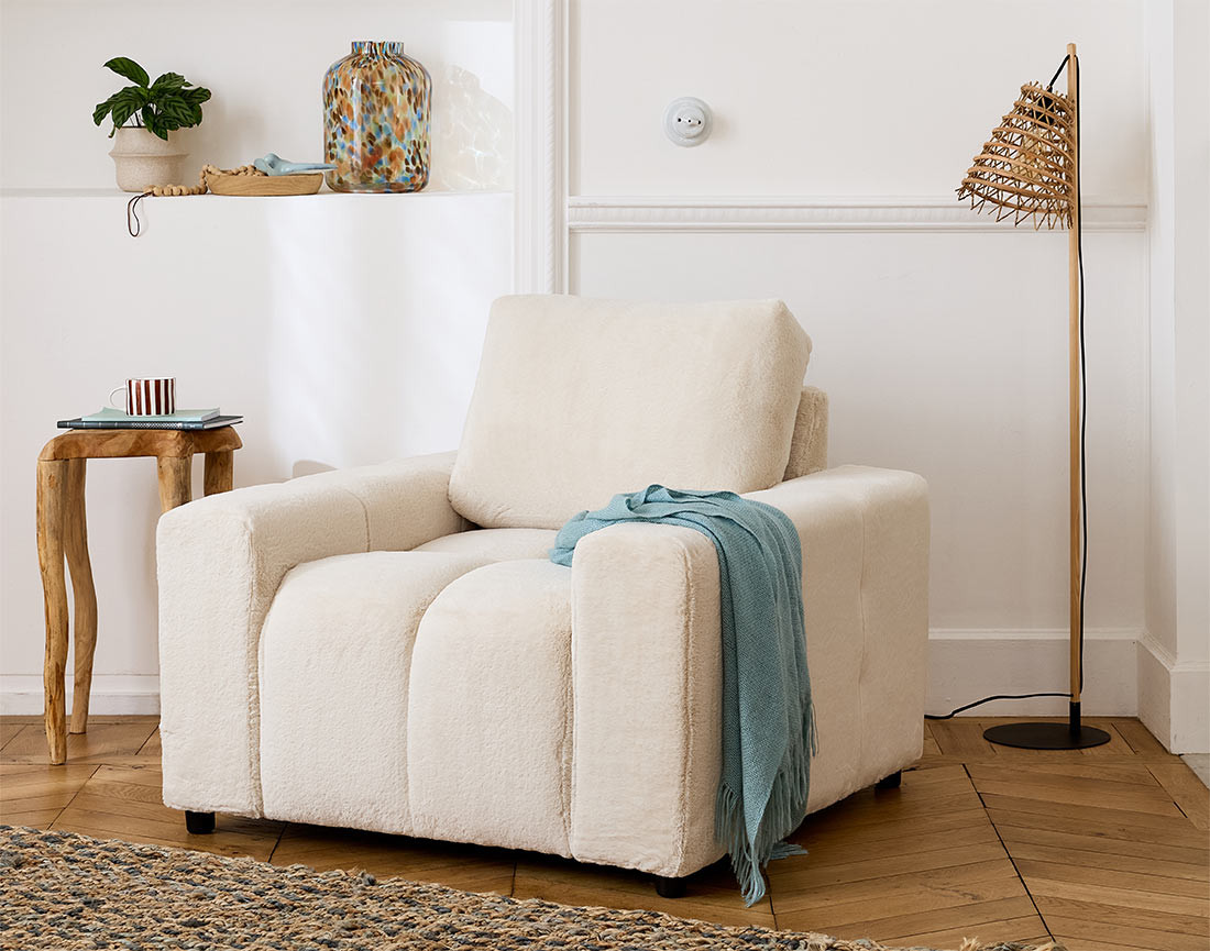 Fauteuil en fausse fourrure Crocus