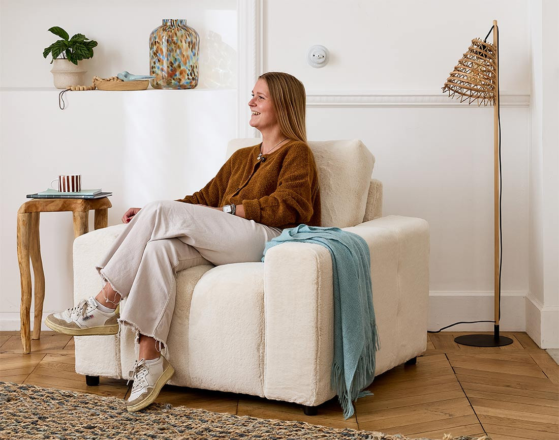 Fauteuil en fausse fourrure Crocus