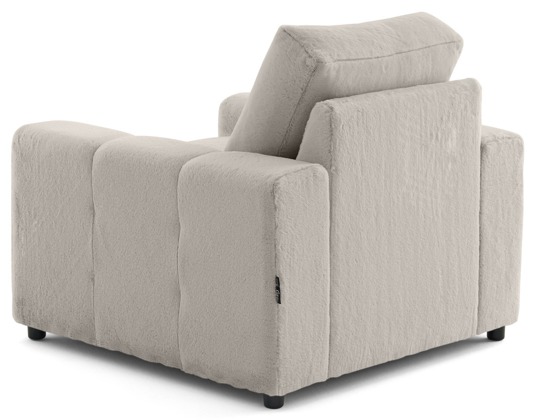 Fauteuil en fausse fourrure Crocus