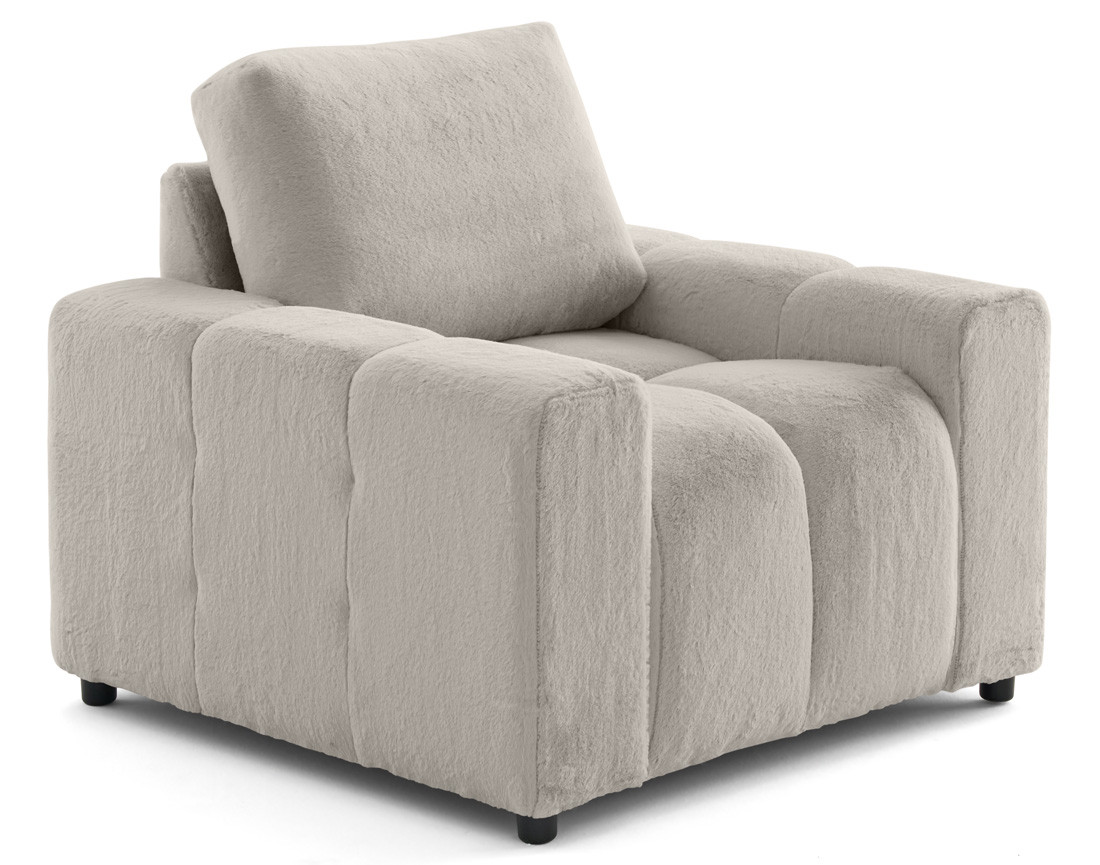Fauteuil en fausse fourrure Crocus