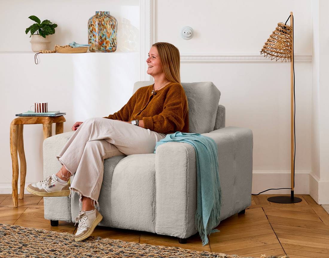 Fauteuil en fausse fourrure Crocus