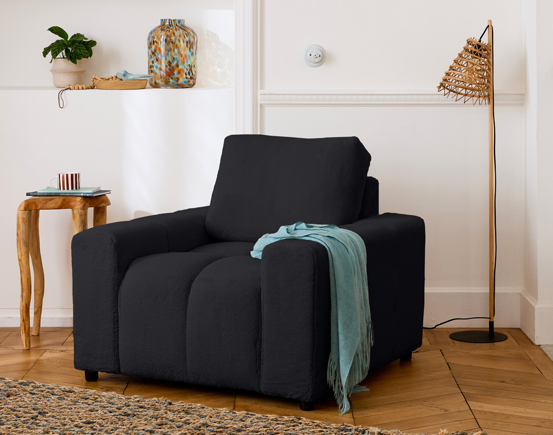 Fauteuil en fausse fourrure Crocus