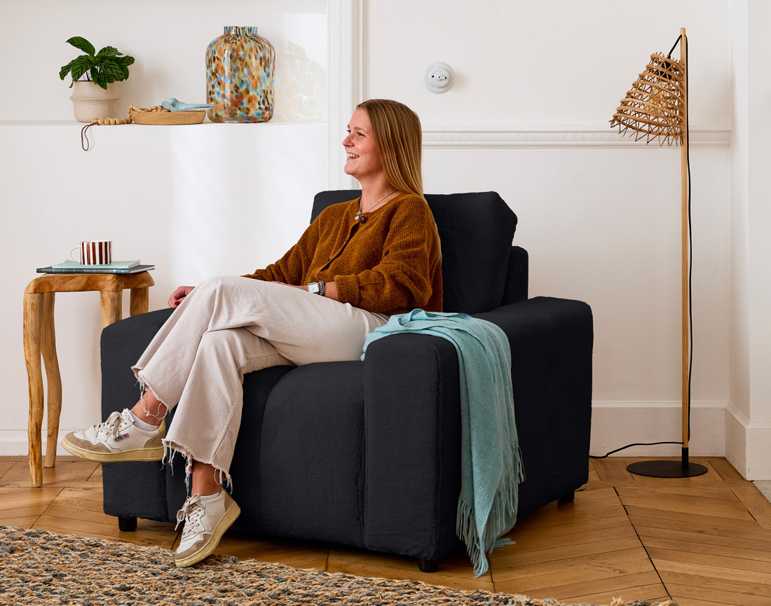 Fauteuil en fausse fourrure Crocus