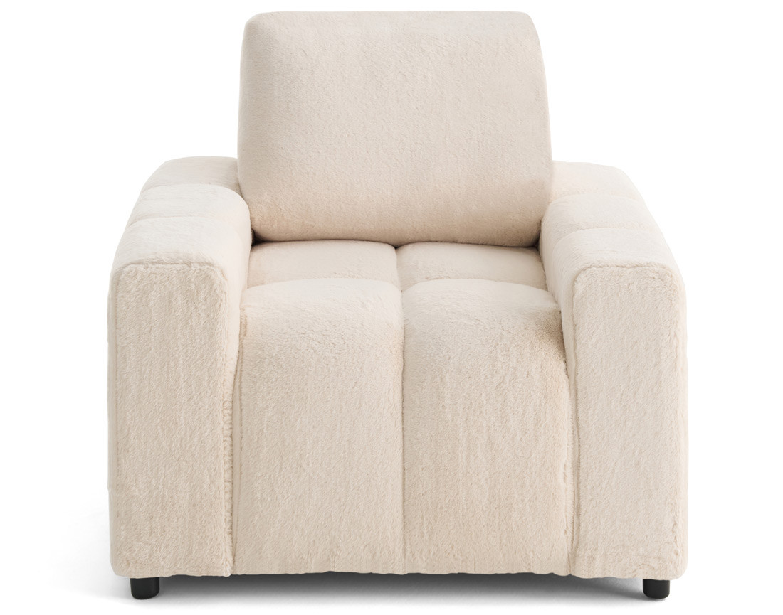 Fauteuil en fausse fourrure Crocus