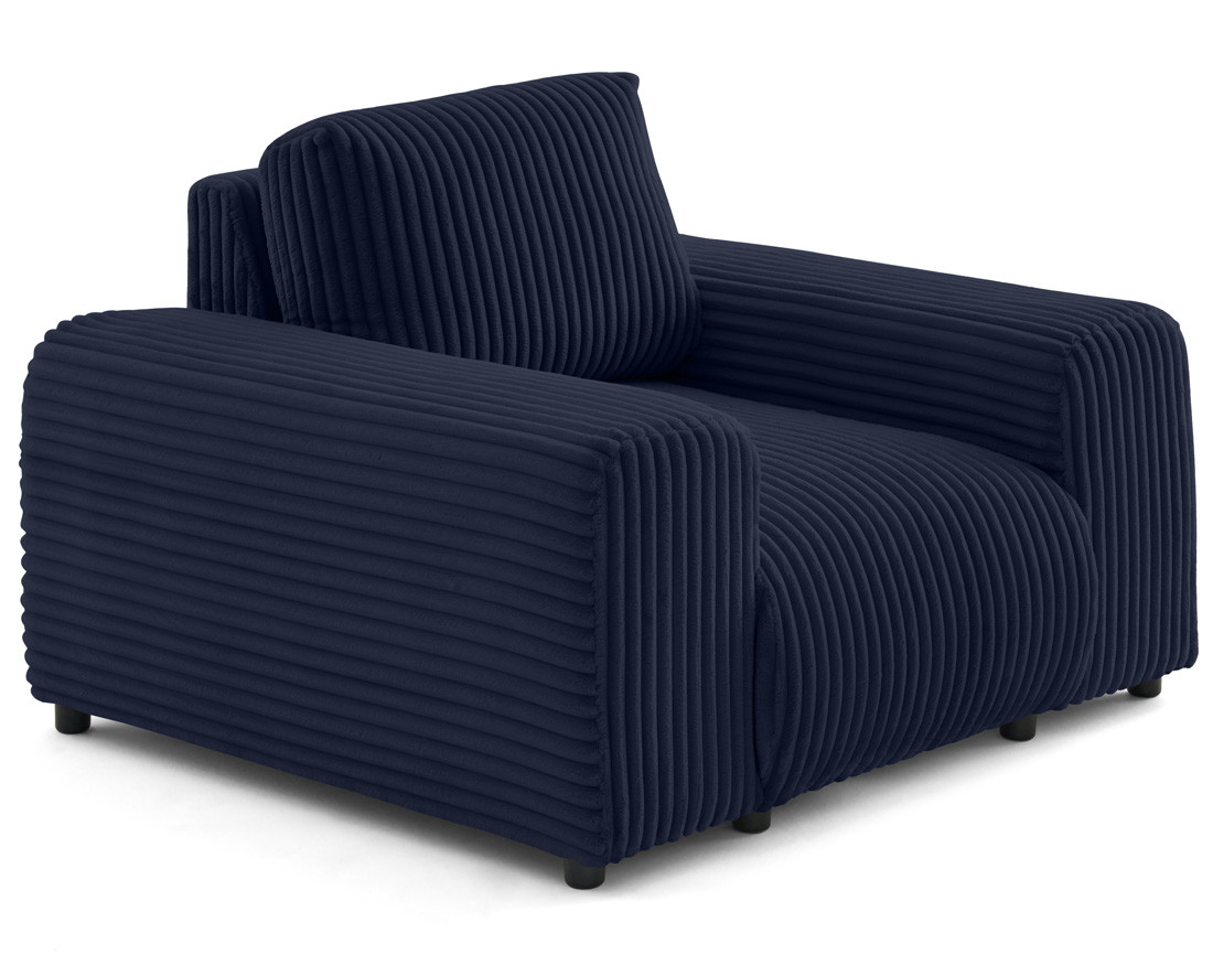 Fauteuil en velours côtelé grosses côtes Garance