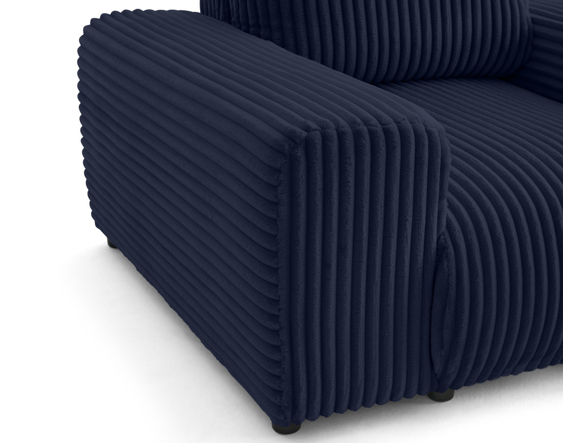 Fauteuil en velours côtelé grosses côtes Garance