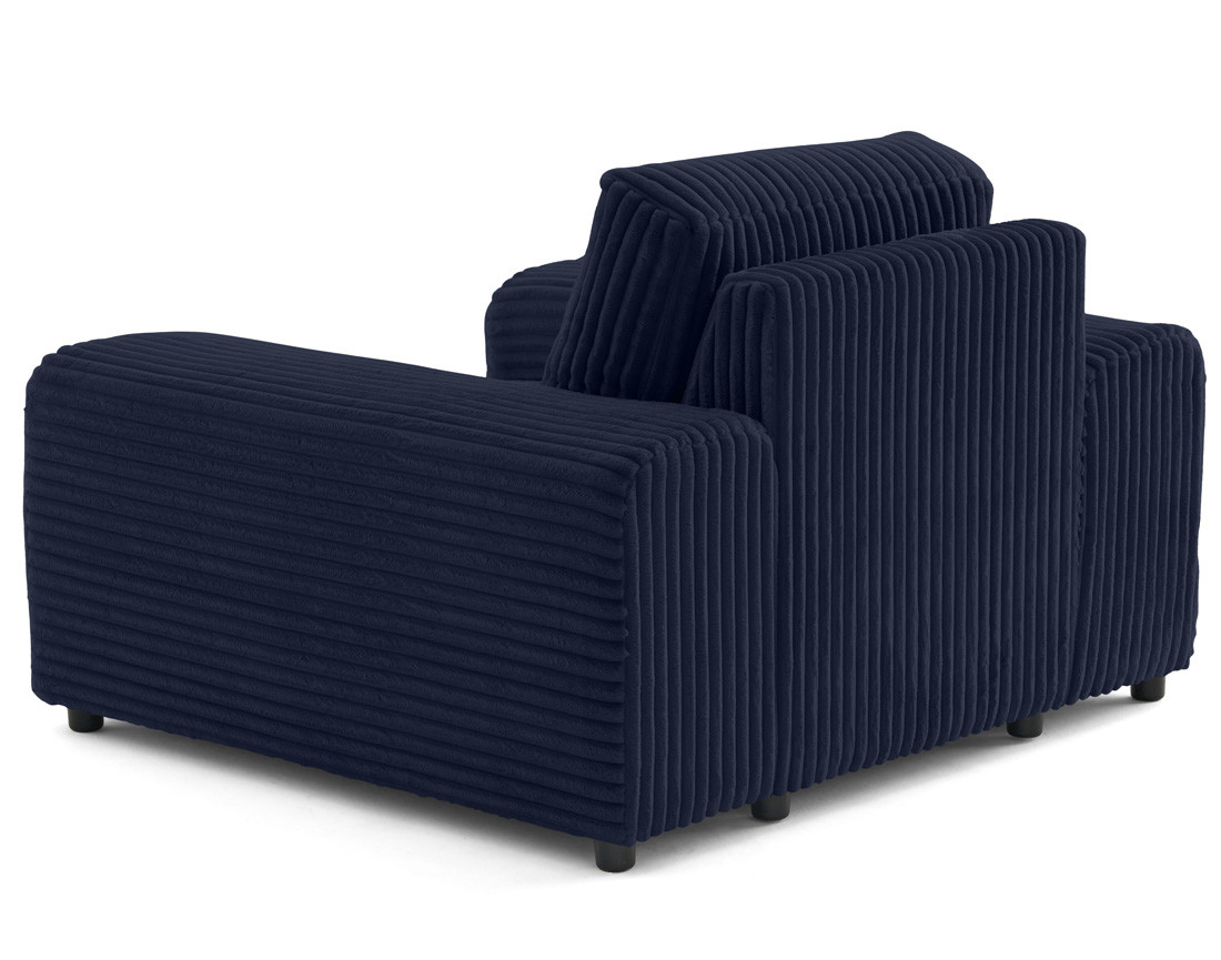 Fauteuil en velours côtelé grosses côtes Garance