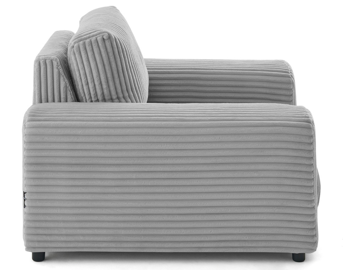 Fauteuil en velours côtelé grosses côtes Garance