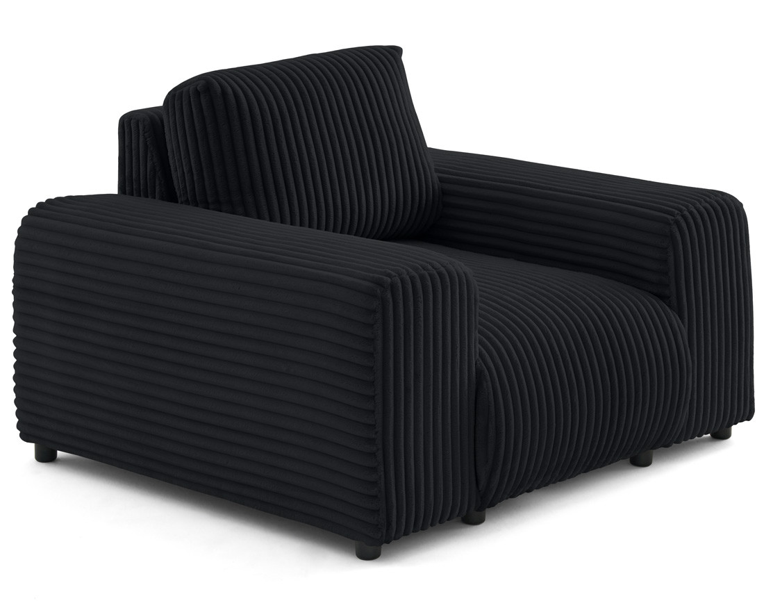 Fauteuil en velours côtelé grosses côtes Garance