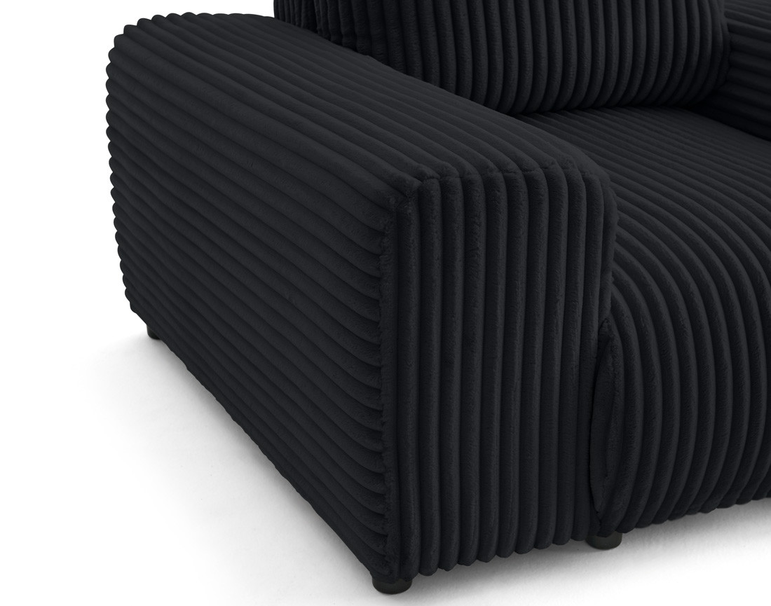 Fauteuil en velours côtelé grosses côtes Garance