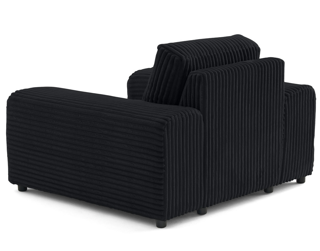 Fauteuil en velours côtelé grosses côtes Garance