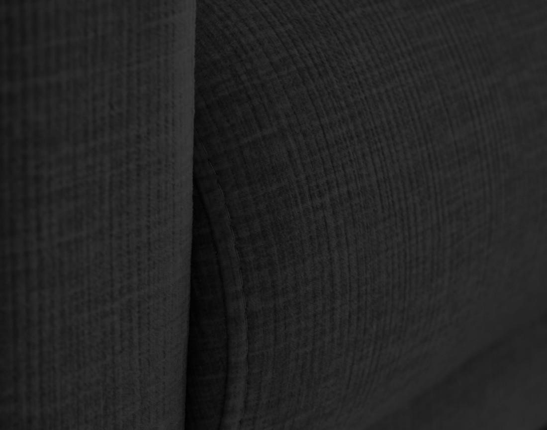 Canapé droit 3 places en velours pieds en bois Ostrava