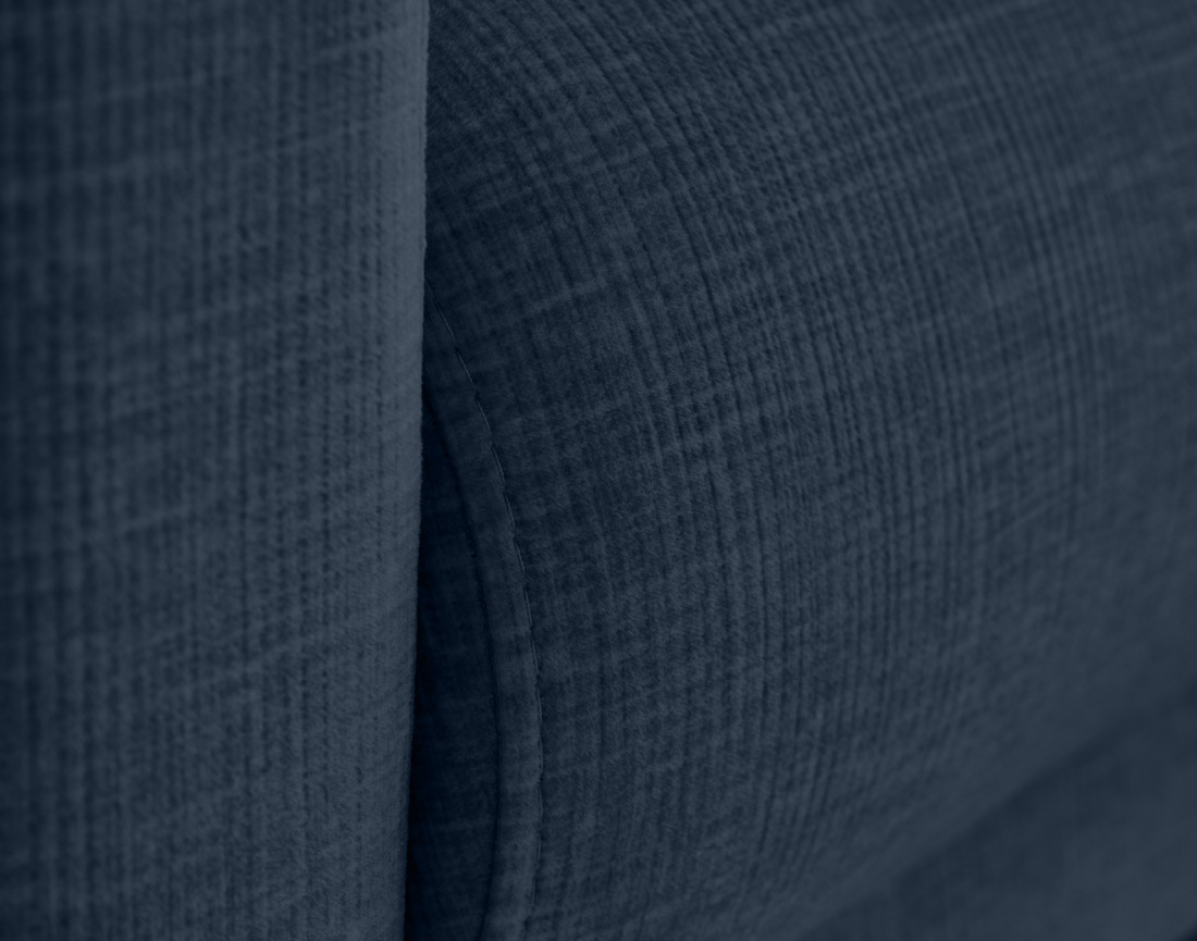 Canapé droit 3 places en velours pieds en bois Ostrava