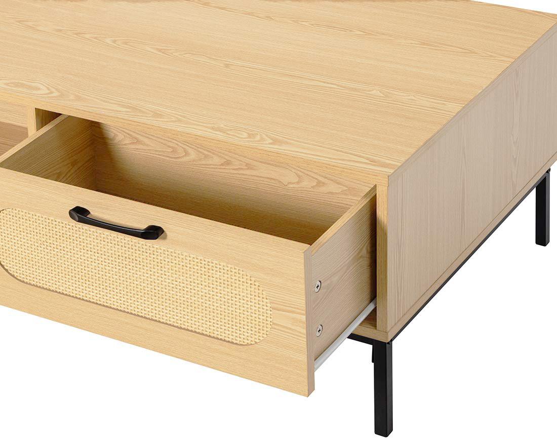 Table basse bois 1 tiroir et 1 niche  110 cm Nagato