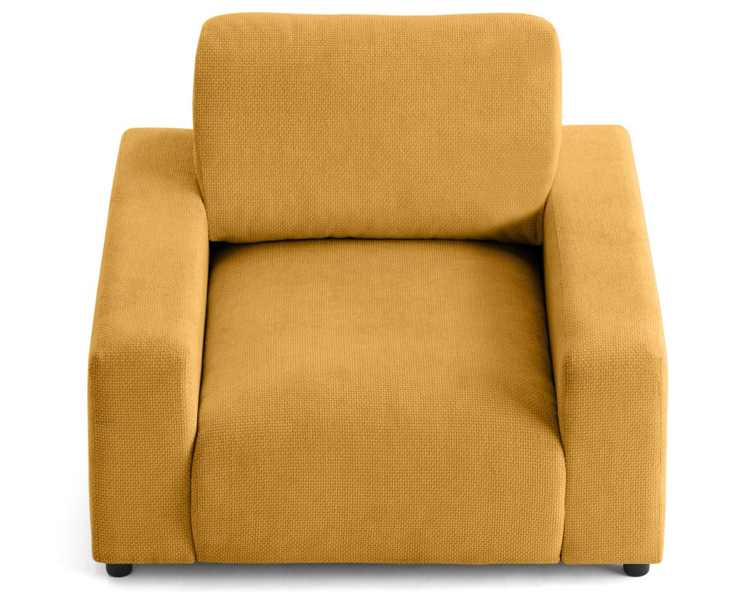 Fauteuil en velours texturé Pivoine