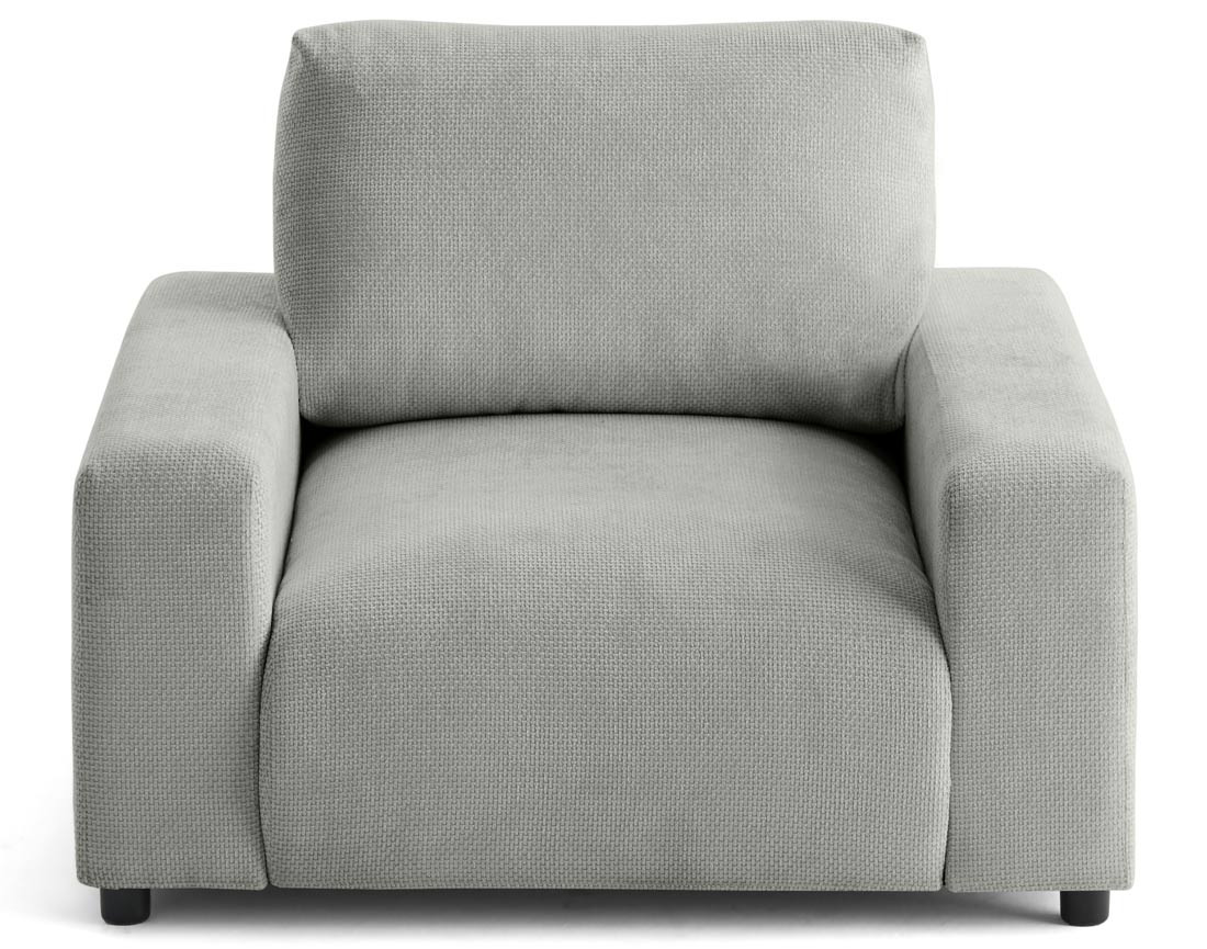 Fauteuil en velours texturé Pivoine