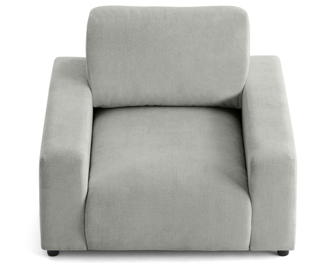 Fauteuil en velours texturé Pivoine