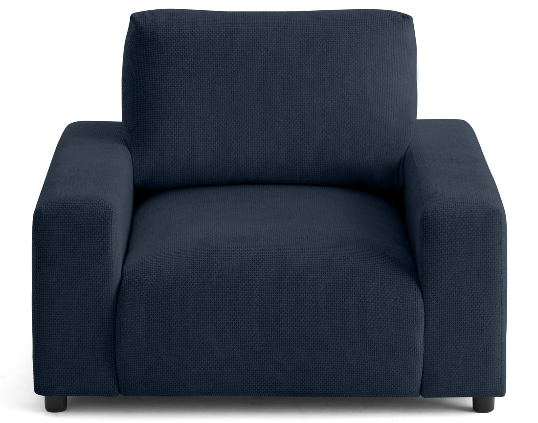 Fauteuil en velours texturé Pivoine