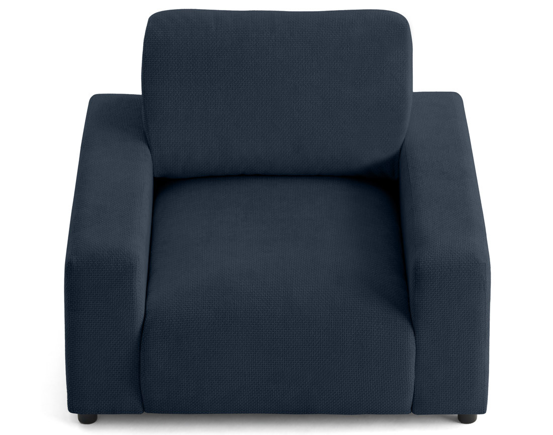 Fauteuil en velours texturé Pivoine