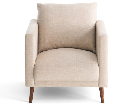Fauteuil en velours pieds en bois Ostrava