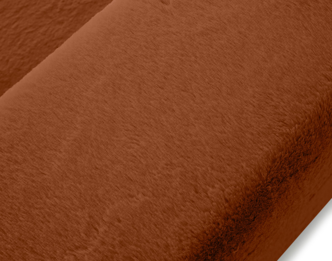 Canapé d'angle réversible 4 places convertible en fausse fourrure Livy