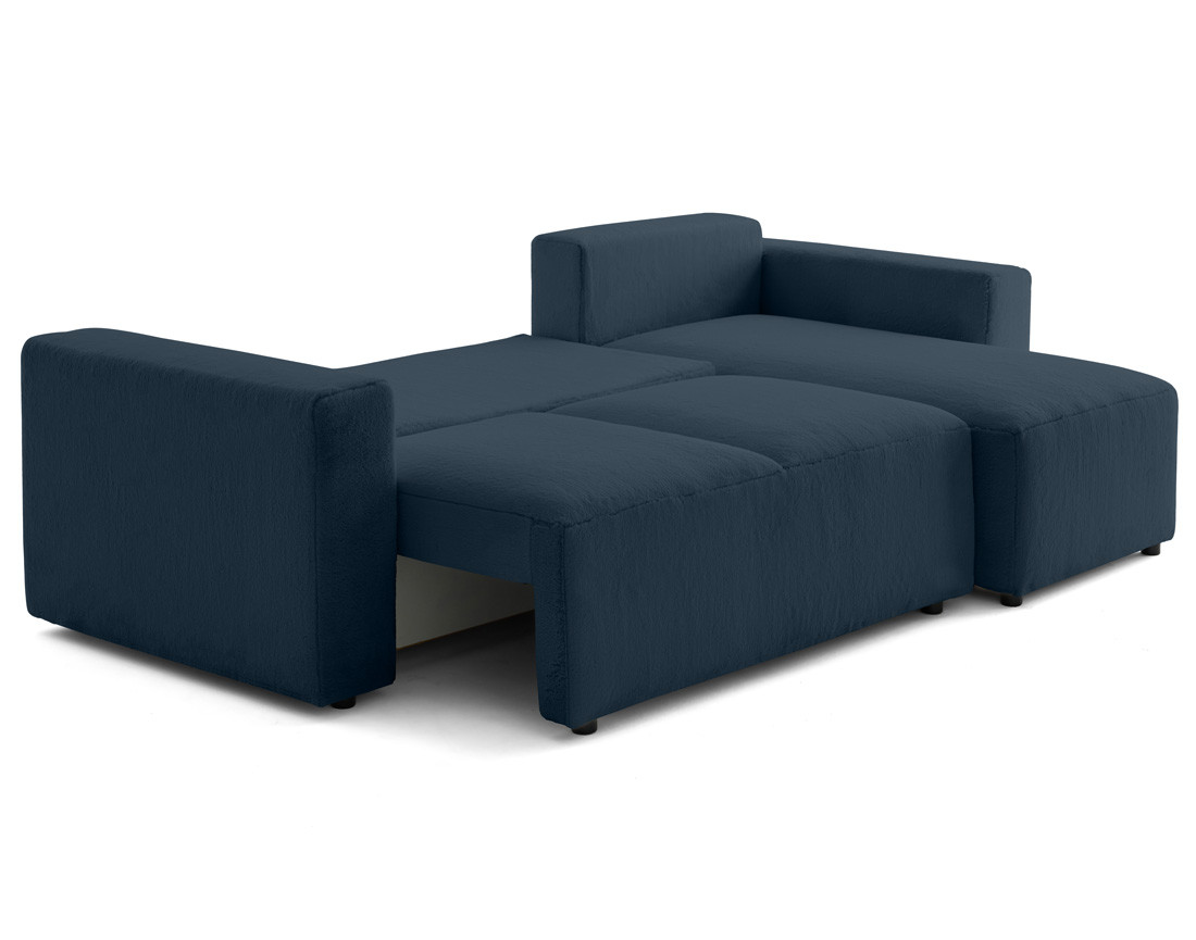 Canapé d'angle réversible 4 places convertible en fausse fourrure Livy