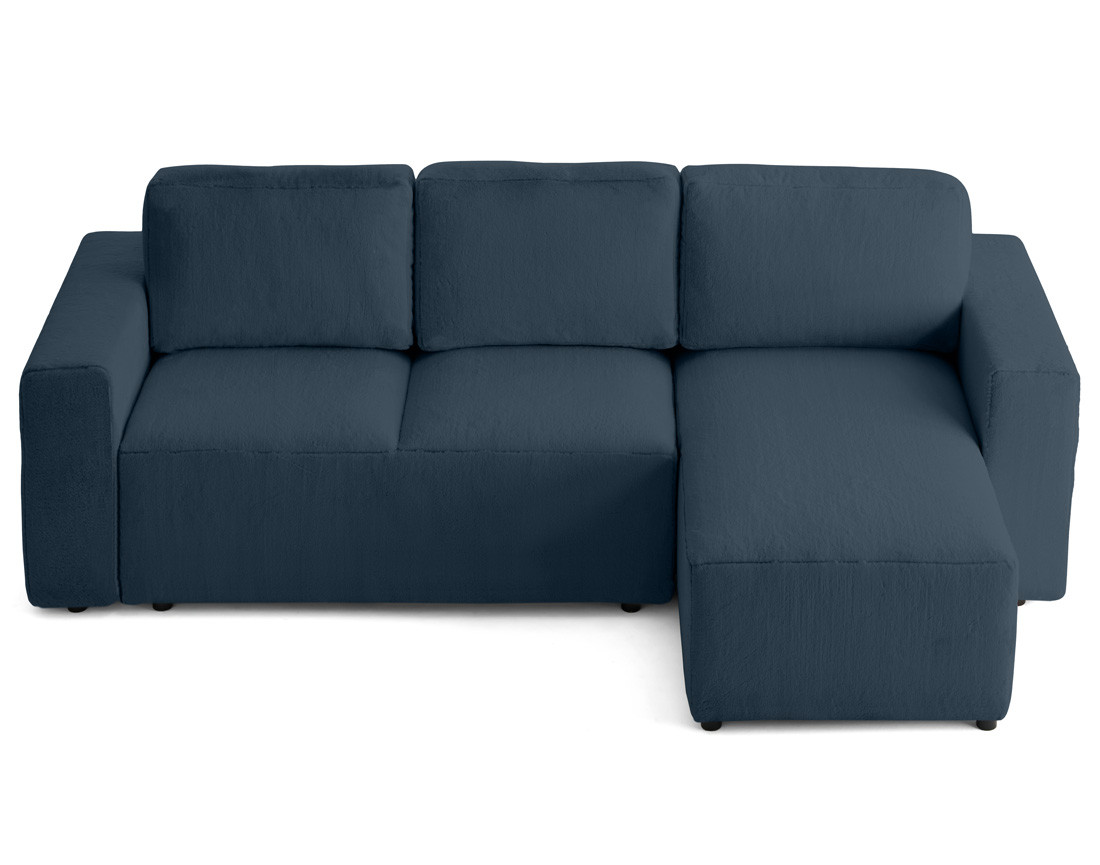 Canapé d'angle réversible 4 places convertible en fausse fourrure Livy