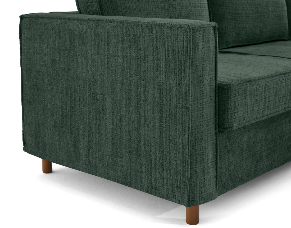Canapé déhoussable d'angle droit 5 places en velours texturé Jake