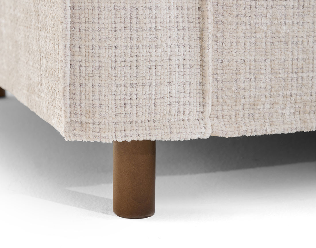 Canapé déhoussable d'angle droit 5 places en velours texturé Jake