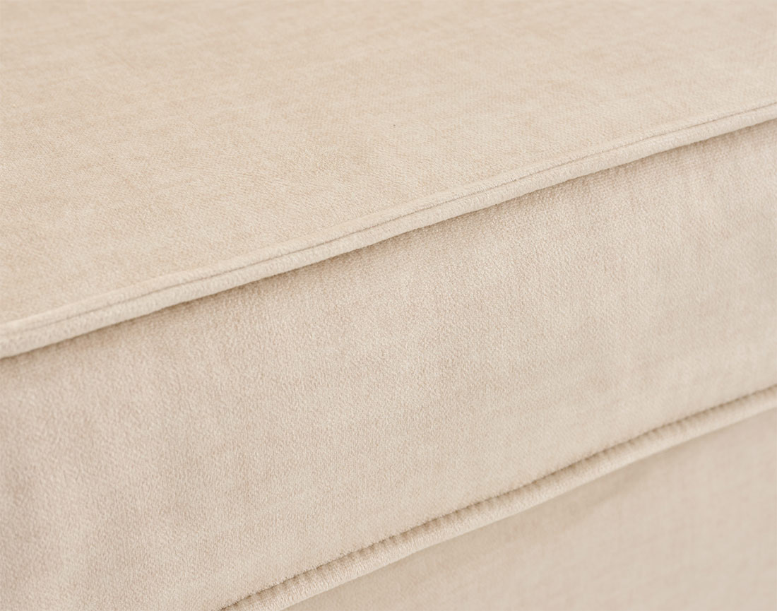 Canapé déhoussable d'angle droit 5 places en velours Jake