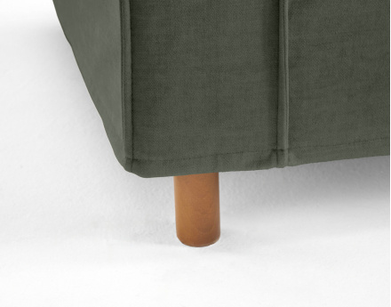 Canapé déhoussable d'angle droit 5 places en velours Jake