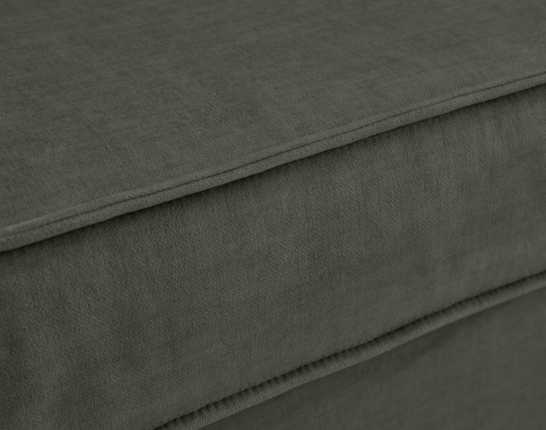 Canapé déhoussable d'angle droit 5 places en velours Jake