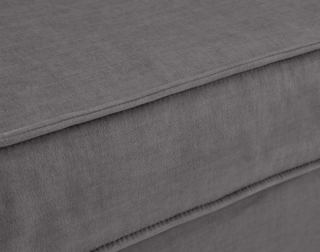 Canapé déhoussable d'angle droit 5 places en velours Jake