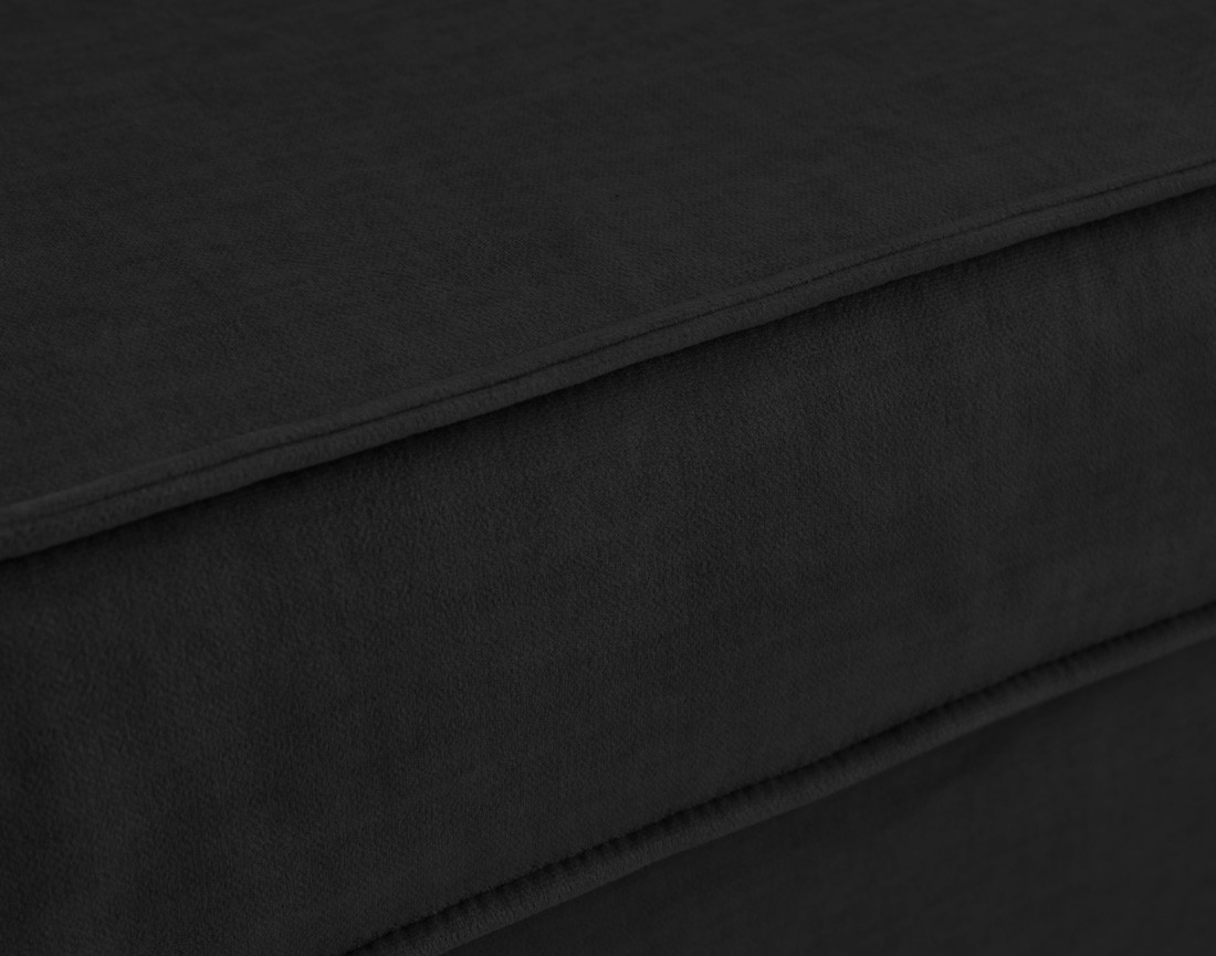 Canapé déhoussable d'angle droit 5 places en velours Jake