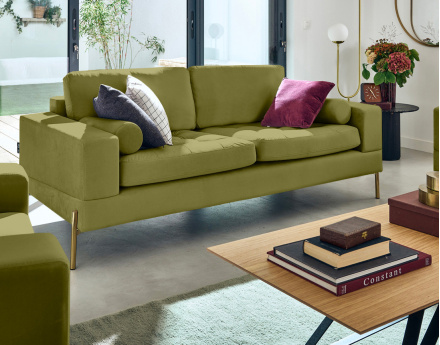 Canapé droit 3 places en...